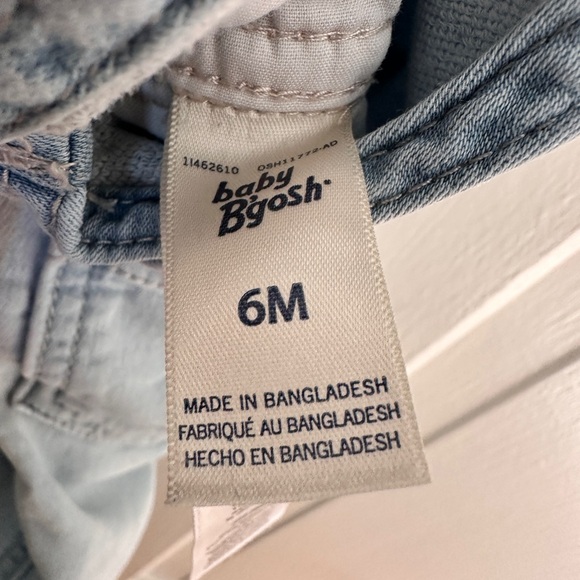 OshKosh B'gosh Baby Girls' Stretchy Knit Denim Overalls size 6 months - Picture 5 of 7